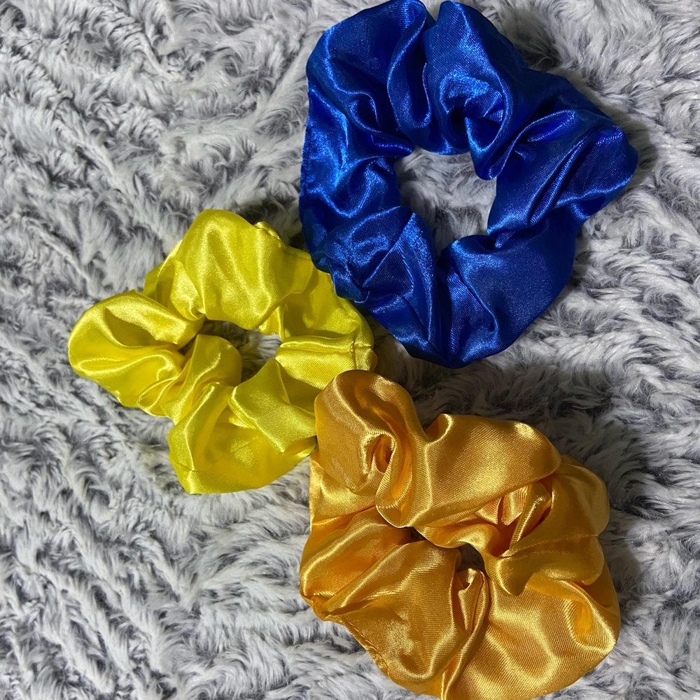 Silk hair Scrunchies Choose your set